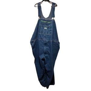 Liberty Denim Overalls Men 62x30 Blue Workwear Bib Adjustable Straps Cotton